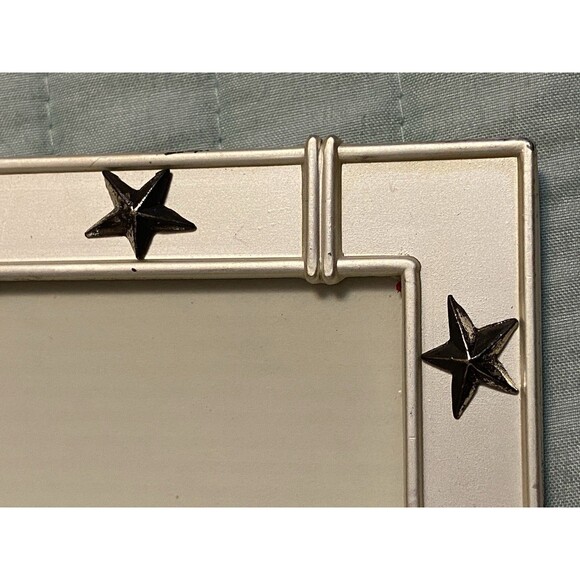 Furio Silvertone 5 in X 7 in Decorative Metal Star Rhinestone Picture Frame New - Picture 4 of 11
